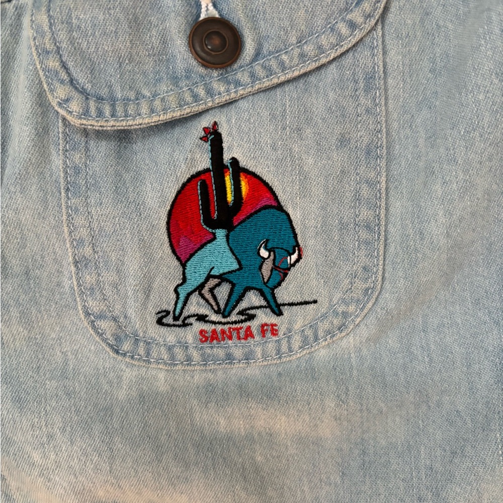 Vintage IMUS Denim Vest, Santa Fe, medium - Picture 4 of 4